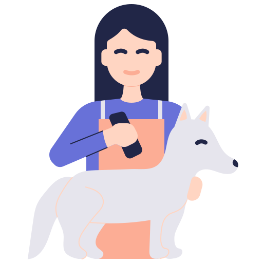 Fluffology pet grooming and professional animal care brand mark